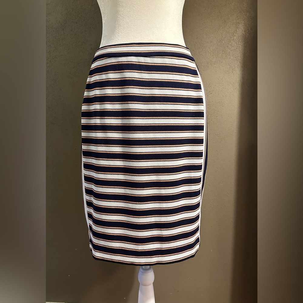Banana Republic striped skirt, fully lined, never worn, size 6P, back zip